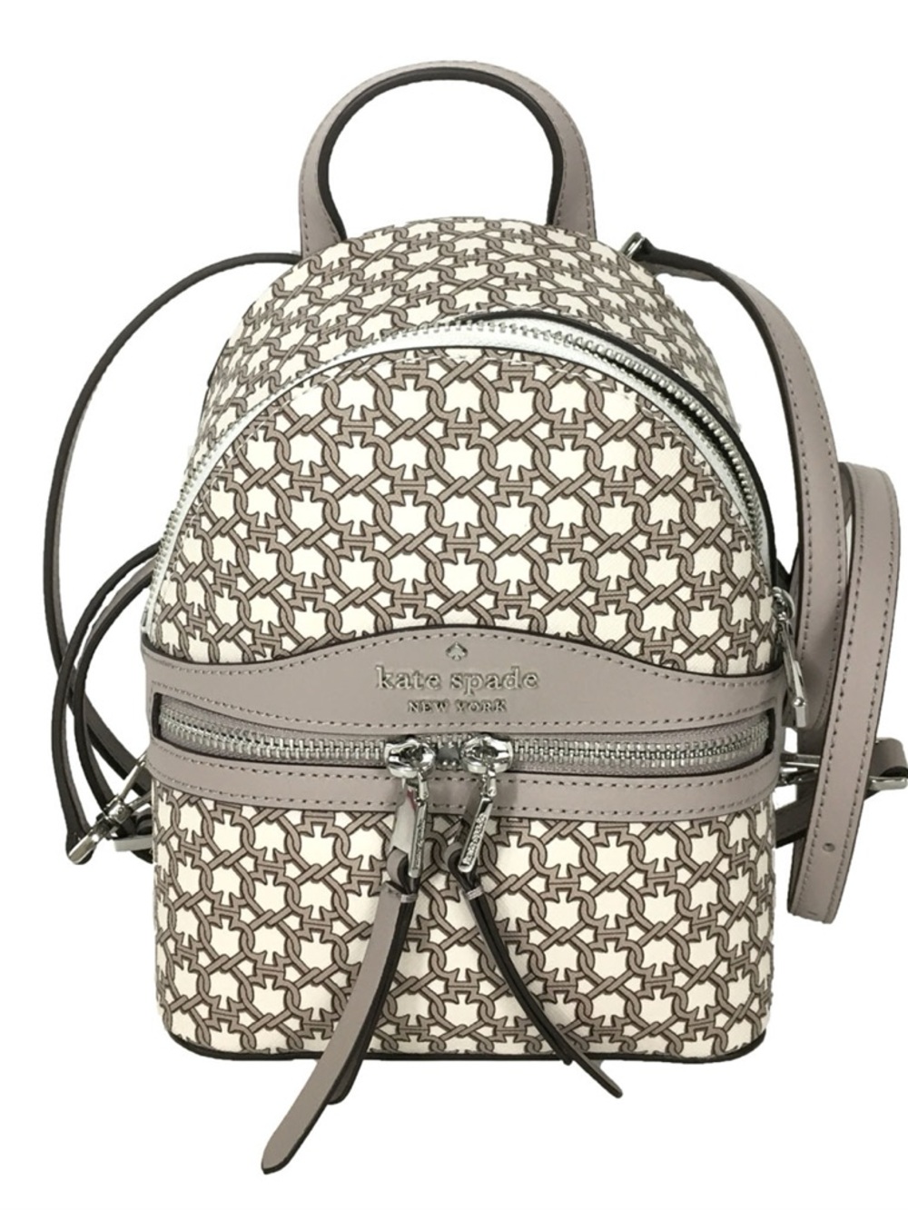 kate spade Cream & Taupe Patterned Mini Backpack